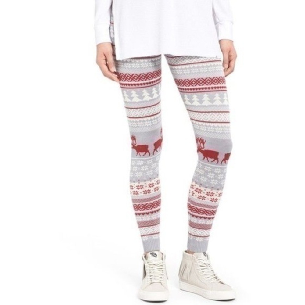 New Holidays reindeer snow flakes leggings G10